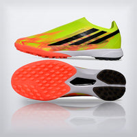 Tachos F50 Hyperfast Elite Laceless TF Volt Coral, vista 5 — X Cleats MX