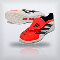 Tachos Predator Elite Fold-Over Tongue TF Blanco Negro Rojo Solar, vista 4 — X Cleats MX