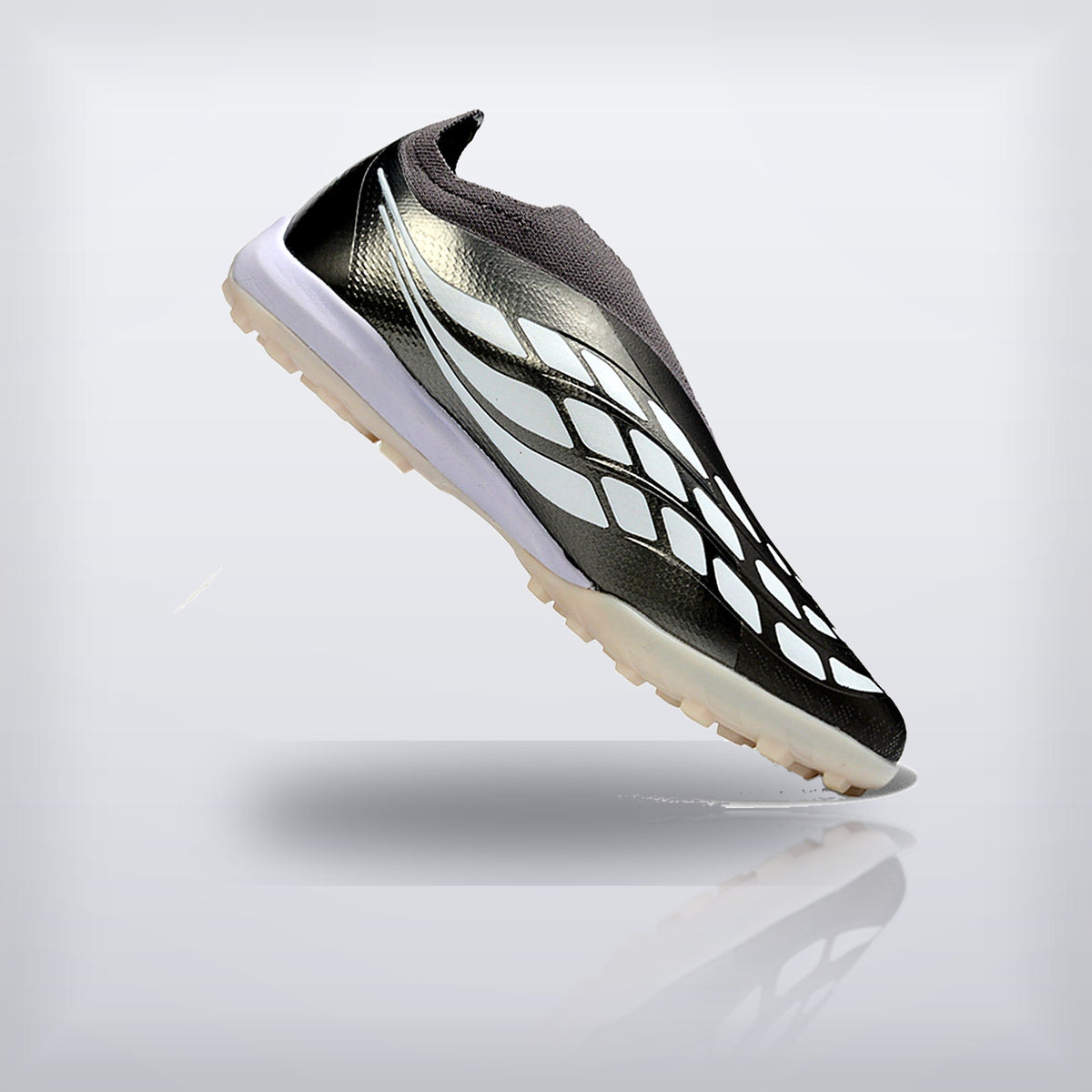 Tachos Predator Elite Laceless TF Negro Plata — X Cleats MX
