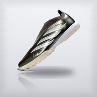 Tachos Predator Elite Laceless TF Negro Plata, vista 2 — X Cleats MX