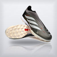 Tachos Predator Elite Laceless TF Negro Plata, vista 3 — X Cleats MX