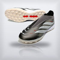 Tachos Predator Elite Laceless TF Negro Plata, vista 4 — X Cleats MX