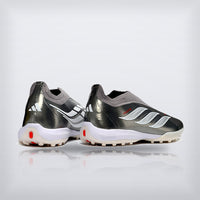 Tachos Predator Elite Laceless TF Negro Plata, vista 5 — X Cleats MX