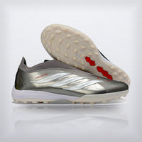 Tachos Predator Elite Laceless TF Negro Plata, vista 6 — X Cleats MX