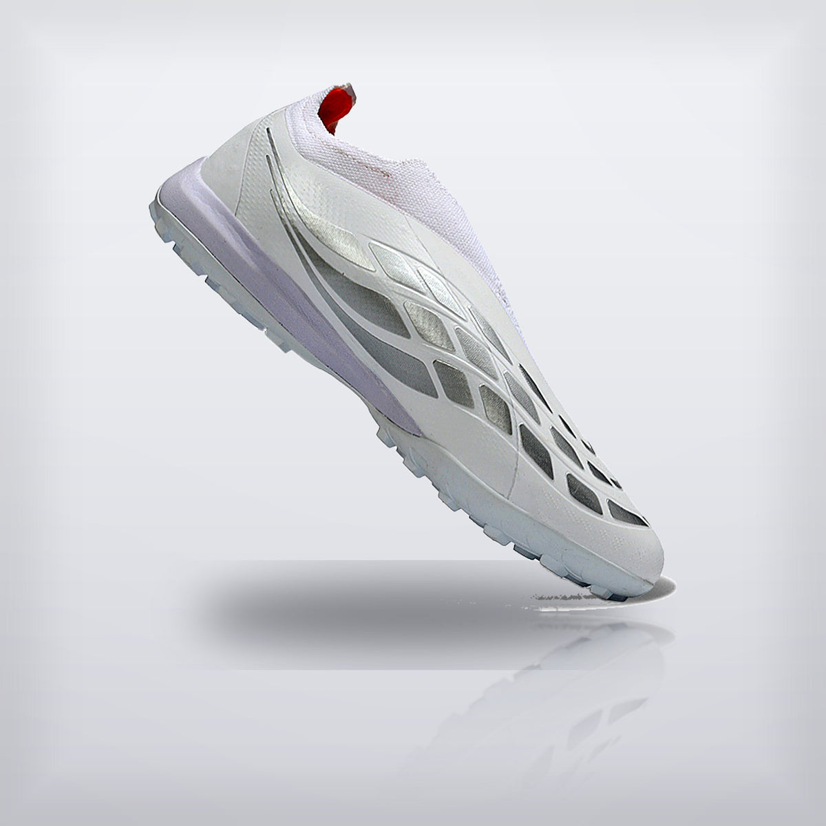 Tachos Predator Elite Laceless TF Blanco Plata — X Cleats MX