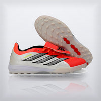 Tachos Predator Elite Fold-Over Tongue TF Blanco Negro Rojo Solar, vista 6 — X Cleats MX