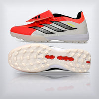 Tachos Predator Elite Fold-Over Tongue TF Blanco Negro Rojo Solar, vista 7 — X Cleats MX