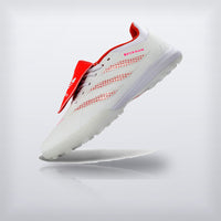 Tachos Predator Elite Fold-Over Tongue TF Blanco Rojo, vista 3 — X Cleats MX