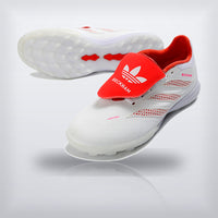 Tachos Predator Elite Fold-Over Tongue TF Blanco Rojo, vista 4 — X Cleats MX