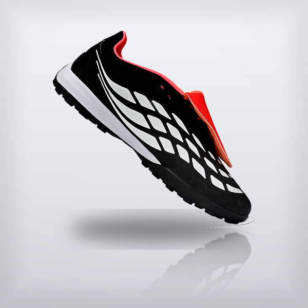 Tachos Predator Elite Fold-Over Tongue TF Negro Blanco Coral — X Cleats MX