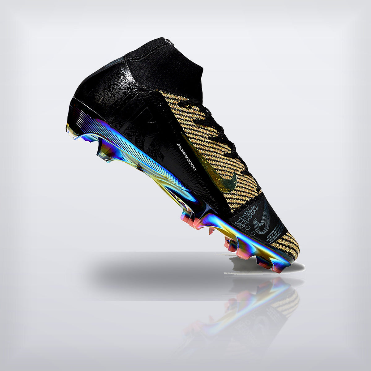 Superfly 10 Elite SE negro con dorado, vista lateral