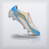 Tachos F50 Messi Elite FG Blanco Azul, vista 2 — X Cleats MX