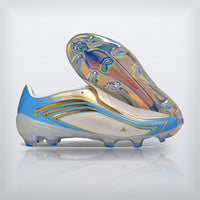 Tachos F50 Messi Elite FG Blanco Azul, vista 5 — X Cleats MX