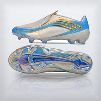 Tachos F50 Messi Elite FG Blanco Azul, vista 6 — X Cleats MX