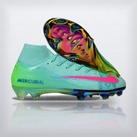 Tachos Air Zoom Mercurial Superfly 10 Elite SE FG Turquesa Rosa, vista 5 — X Cleats MX