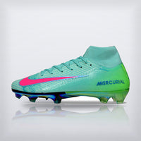 Tachos Air Zoom Mercurial Superfly 10 Elite SE FG Turquesa Rosa, vista 7 — X Cleats MX