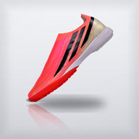 Tachos F50 Hyperfast Elite Laceless TF Coral Rosa, vista 3 — X Cleats MX