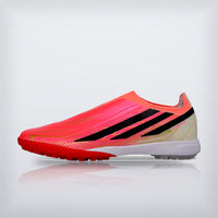 Tachos F50 Hyperfast Elite Laceless TF Coral Rosa, vista 7 — X Cleats MX