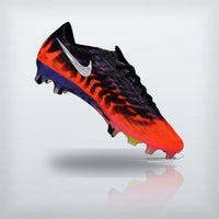 Tachos Air Zoom Mercurial Vapor 17 Elite FG Negro Naranja Flamas — X Cleats MX
