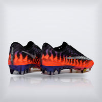 Tachos Air Zoom Mercurial Vapor 17 Elite FG Negro Naranja Flamas, vista 4 — X Cleats MX