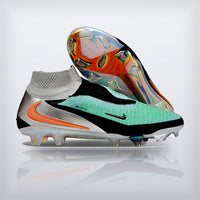 Tachos Phantom GX II Elite High Cut FG Menta Plata, vista 3 — X Cleats MX