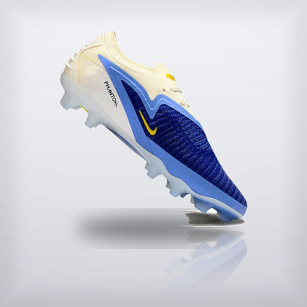 Tachos Phantom GX II Elite FG Crema Azul Rey — X Cleats MX