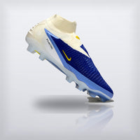 Tachos Phantom GX II Elite High Cut FG Crema Azul Rey, vista 2 — X Cleats MX