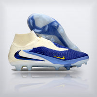 Tachos Phantom GX II Elite High Cut FG Crema Azul Rey, vista 5 — X Cleats MX