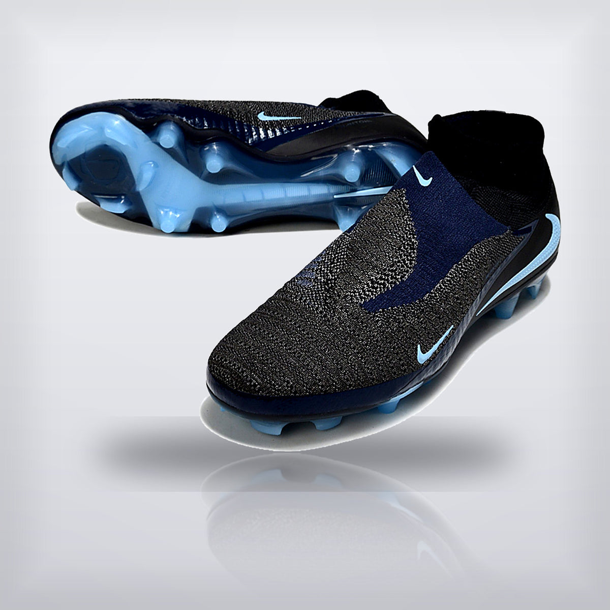 Tachos Phantom GX II Elite High Cut FG Negro Azul Marino — X Cleats MX