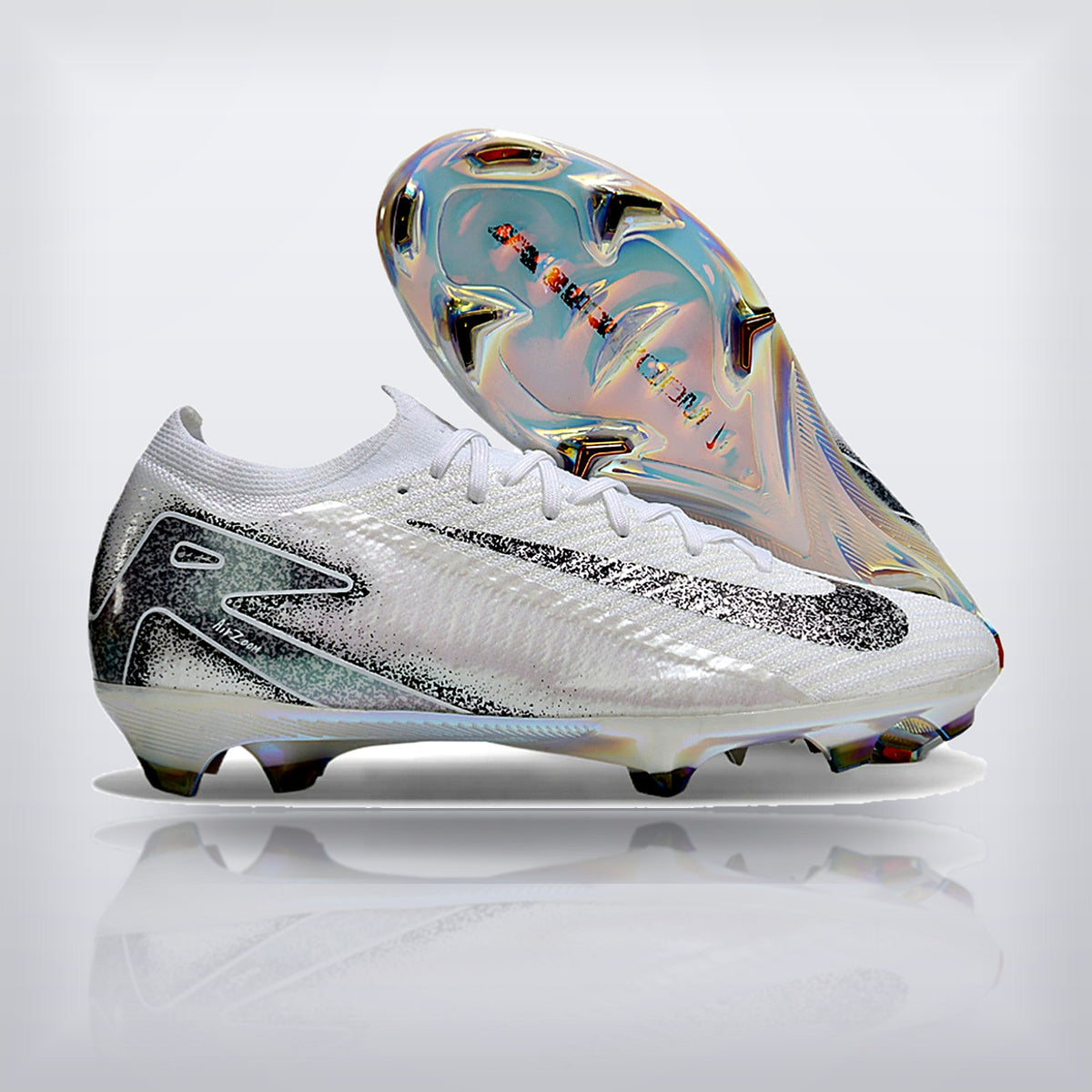 Tachos Air Zoom Mercurial Vapor 16 Elite FG Blanco Salpicado — X Cleats MX