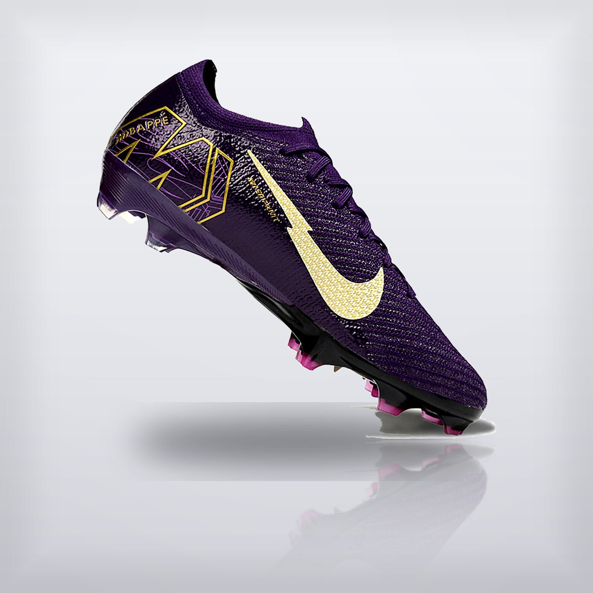 Tachos Air Zoom Mercurial Vapor 16 Elite FG Mbappe Morado Dorado — X Cleats MX