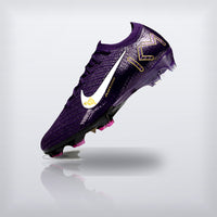 Tachos Air Zoom Mercurial Vapor 16 Elite FG Mbappe Morado Dorado, vista 2 — X Cleats MX