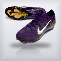Tachos Air Zoom Mercurial Vapor 16 Elite FG Mbappe Morado Dorado, vista 3 — X Cleats MX