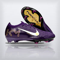 Tachos Air Zoom Mercurial Vapor 16 Elite FG Mbappe Morado Dorado, vista 5 — X Cleats MX