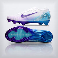 Tachos Air Zoom Mercurial Vapor 16 Elite FG Blanco Azul Morado, vista 6 — X Cleats MX