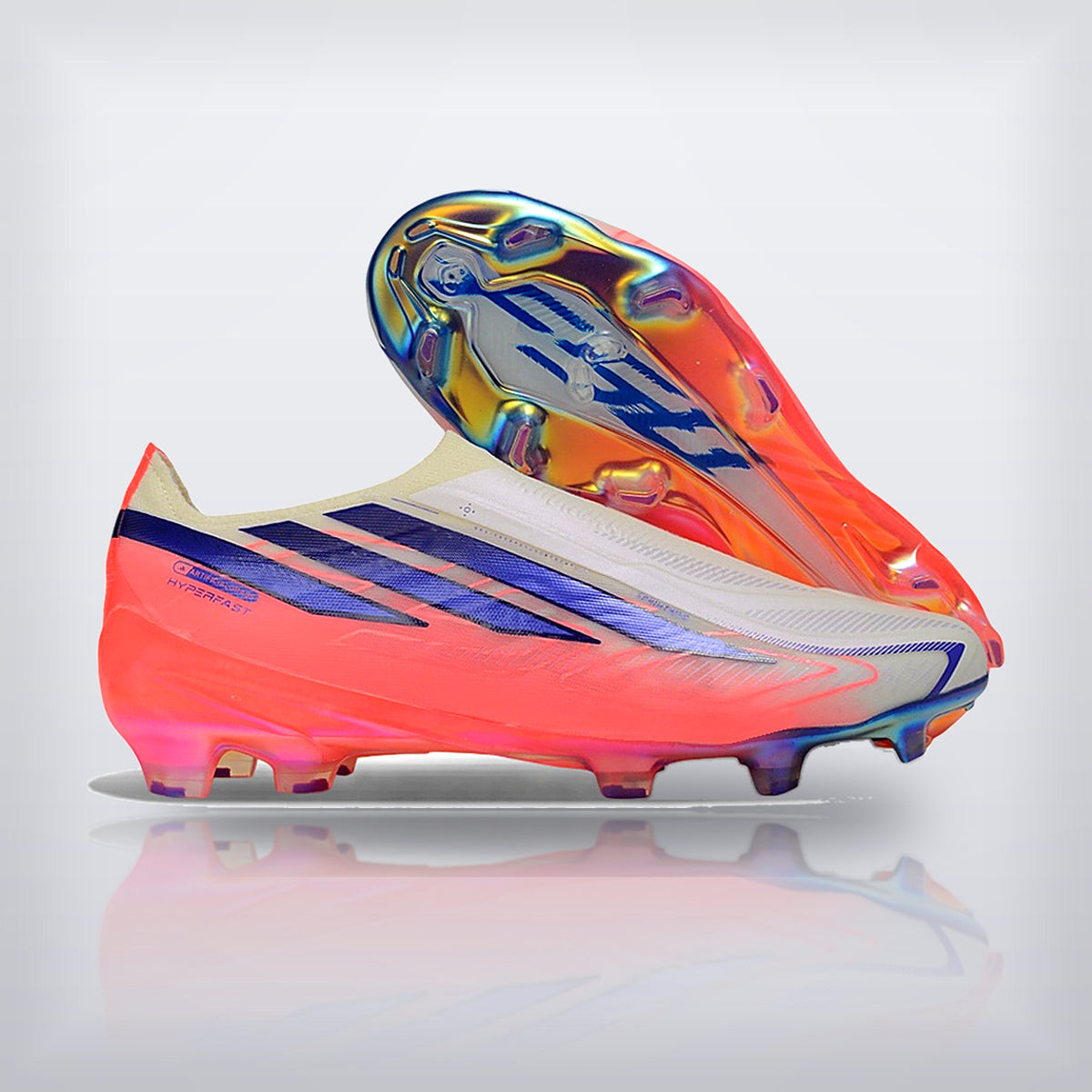 Tachos F50 Hyperfast Elite Laceless FG Coral Blanco — X Cleats MX