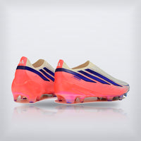 Tachos F50 Hyperfast Elite Laceless FG Coral Blanco, vista 3 — X Cleats MX