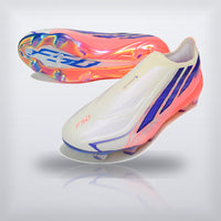 Tachos F50 Hyperfast Elite Laceless FG Coral Blanco, vista 7 — X Cleats MX