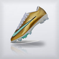 Mercurial Vapor 17 Mbappe en angulo, tejido dorado tornasol