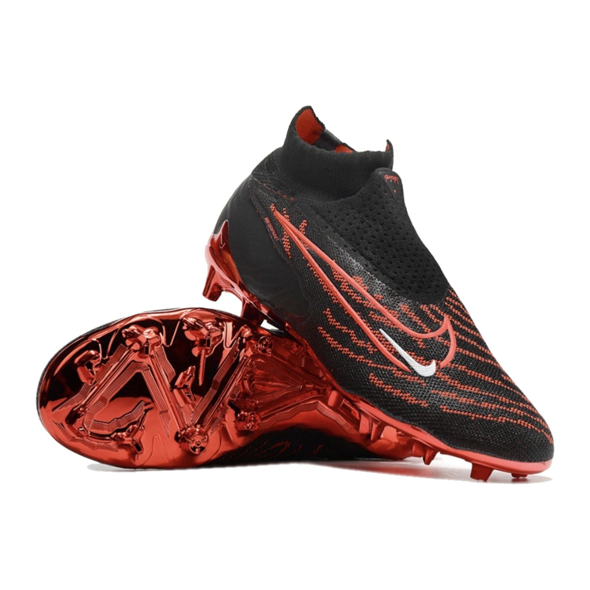 Tachos Phantom GX Negro Rojo FG - X Cleats MX