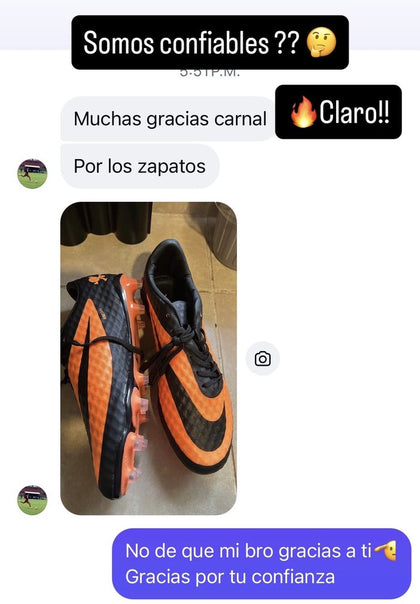 Captura del mensaje de Andrés M. tras recibir su par