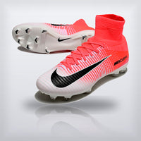 Superfly 5 Elite rosa en angulo con el calcetin alto