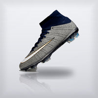 Nike Superfly 4 CR7 Silverware plata con glitter, vista lateral