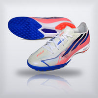 Tachos F50 Hyperfast League TF Blanco Azul Coral, vista 4 — X Cleats MX