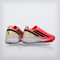 Tachos F50 Hyperfast Elite Laceless TF Coral Crema, vista 5 — X Cleats MX