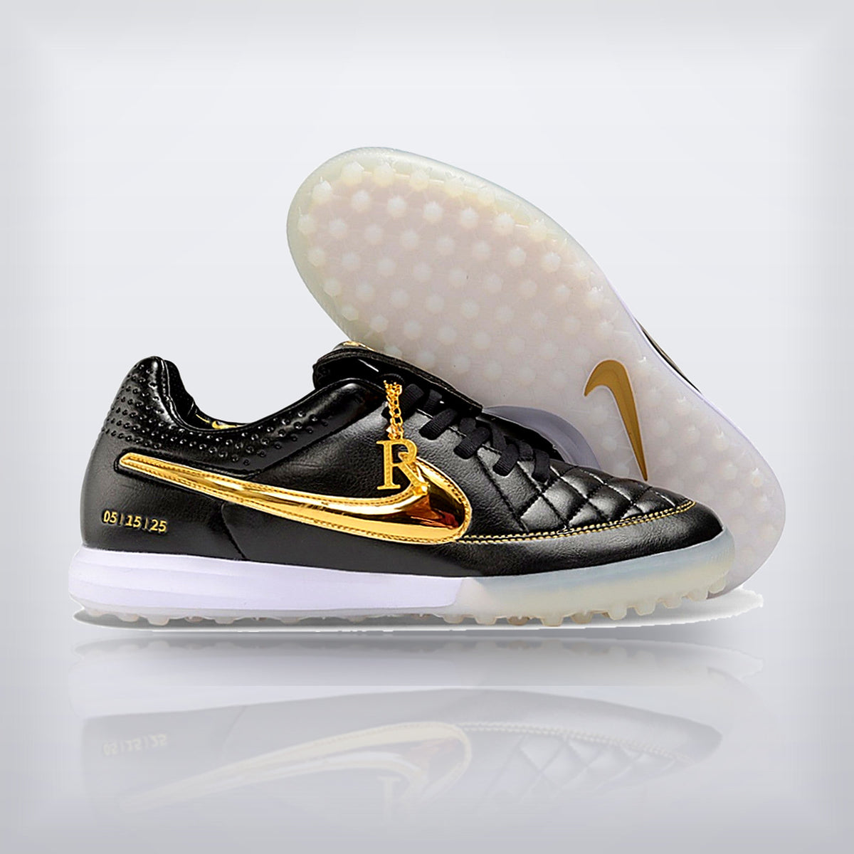 Tachos Tiempo Legend SE TF R10 Negro Dorado — X Cleats MX